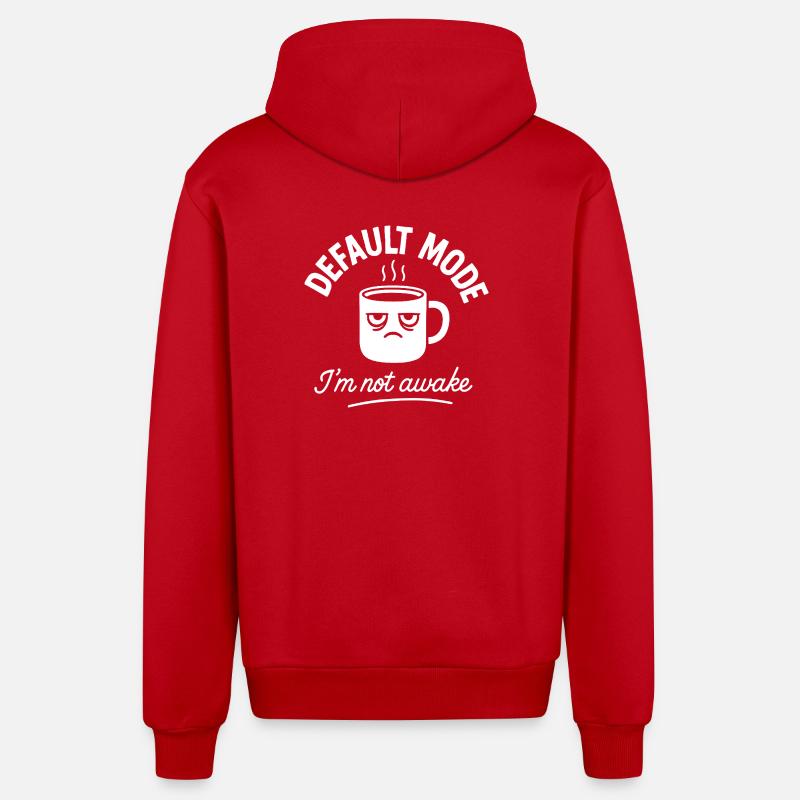 Morgenmuffel-Modus - Veste à capuche bio décontractée fabriquée en UE - rouge