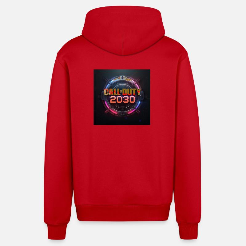 Frontline 2030 Neon Expanse - Veste à capuche bio décontractée fabriquée en UE - rouge