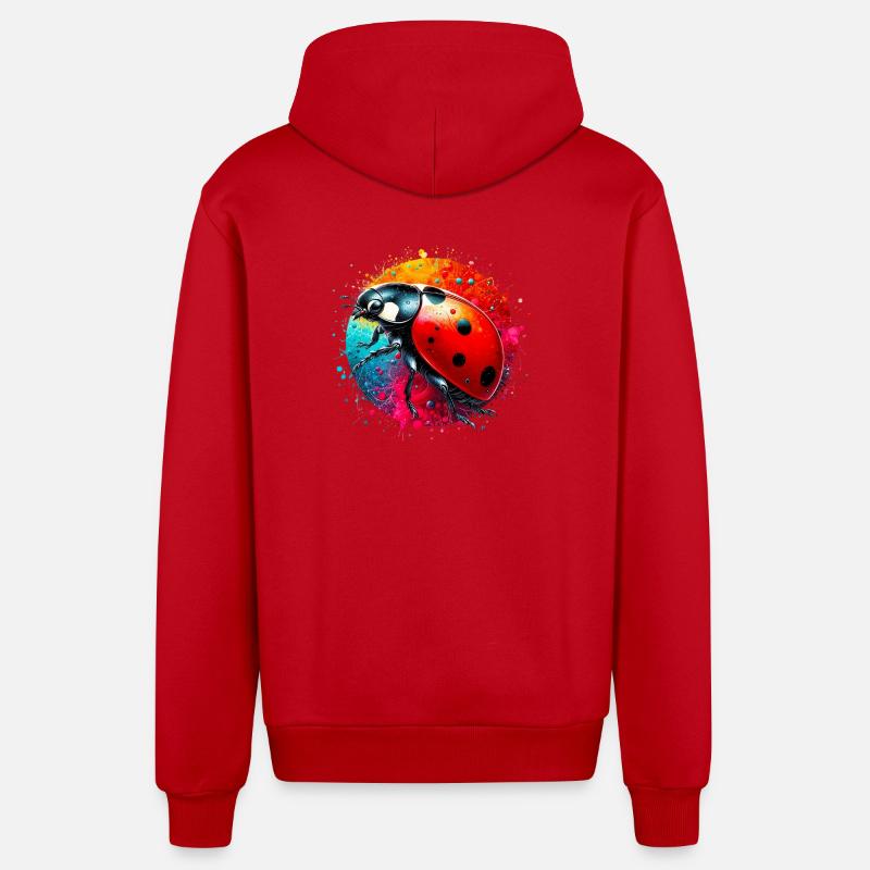 Coccinelle - Veste à capuche bio décontractée fabriquée en UE - rouge