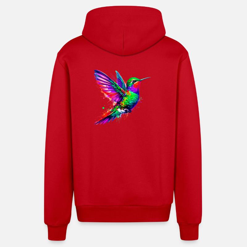Colibri - Veste à capuche bio décontractée fabriquée en UE - rouge