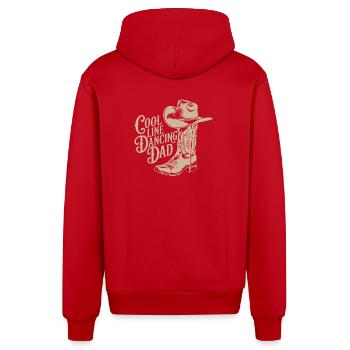 Décoration de style chapeau de cowboy pour papa danseur en ligne - Veste à capuche bio décontractée fabriquée en UE - rouge - Dos