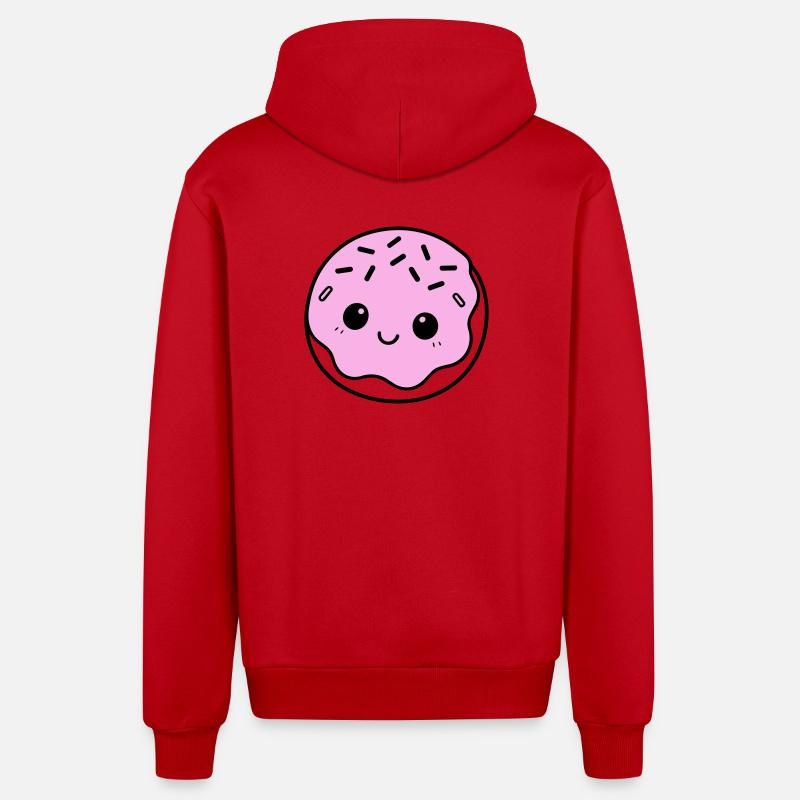 Donut mignon - Veste à capuche bio décontractée fabriquée en UE - rouge