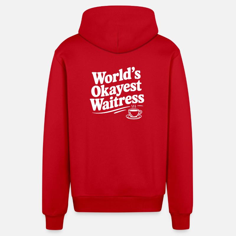 Die beste Kellnerin der Welt - Organic Relaxed Kapuzenjacke Made in EU - Rot