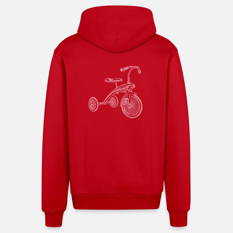 Tricycle - Veste à capuche bio décontractée fabriquée en UE - rouge