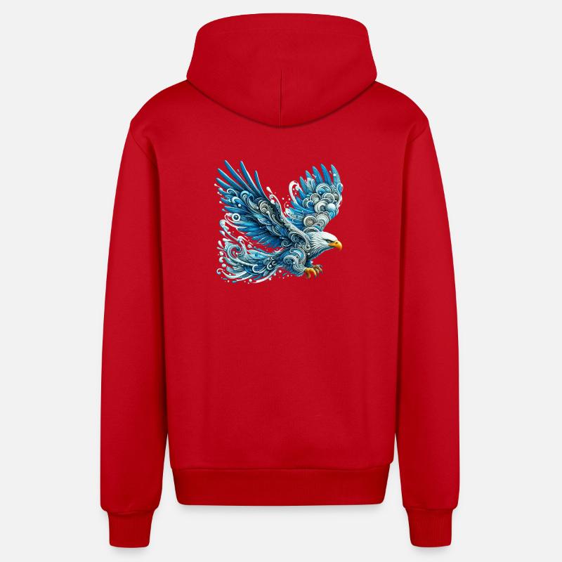 Aigle - Veste à capuche bio décontractée fabriquée en UE - rouge