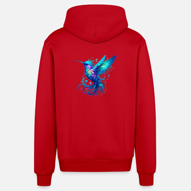 Colibri - Veste à capuche bio décontractée fabriquée en UE - rouge