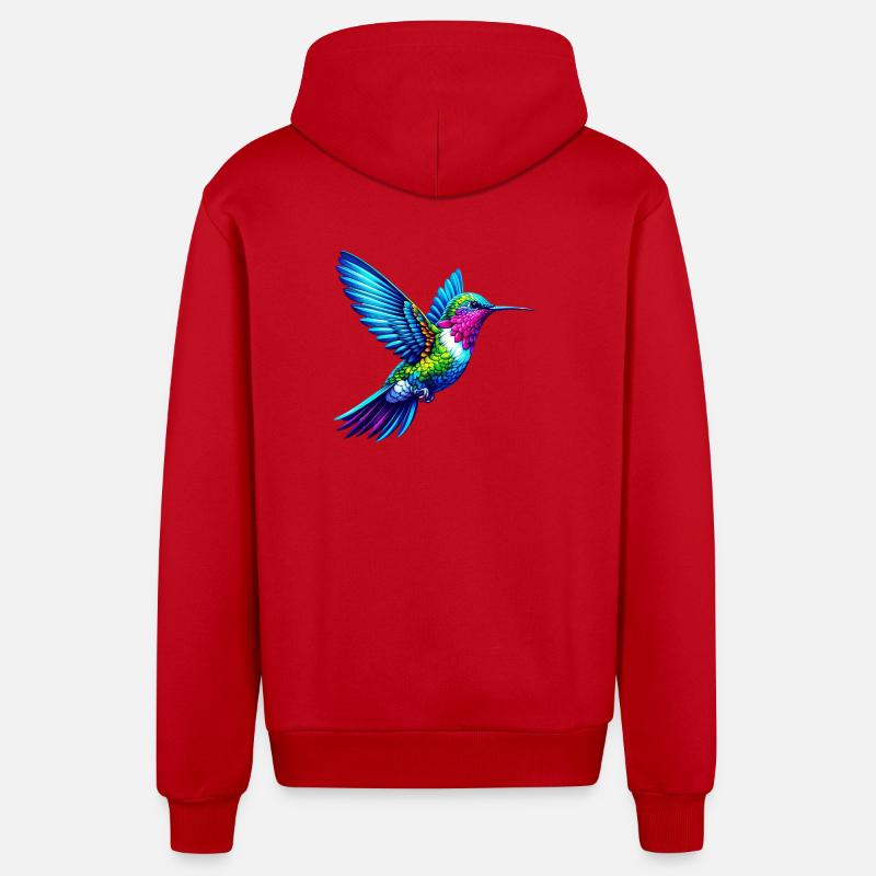Colibri - Veste à capuche bio décontractée fabriquée en UE - rouge