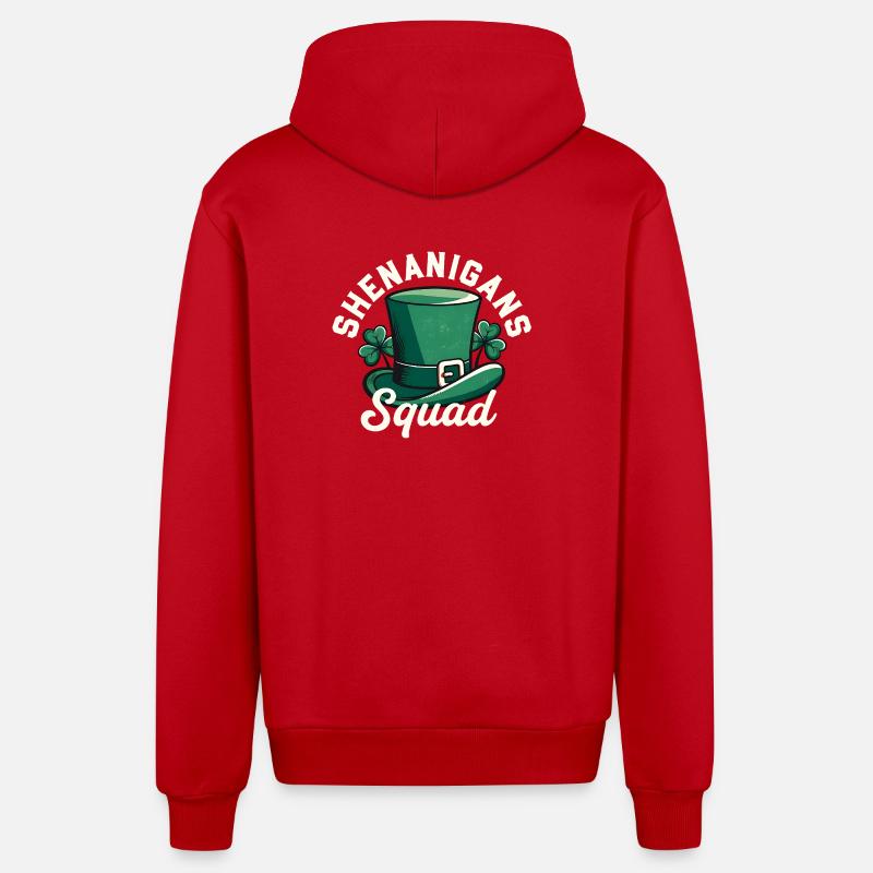 Shenanigans Squad Leprechaun-Hut - Organic Relaxed Kapuzenjacke Made in EU - Rot
