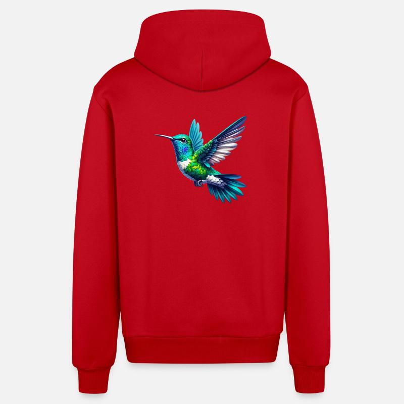 Colibri - Veste à capuche bio décontractée fabriquée en UE - rouge