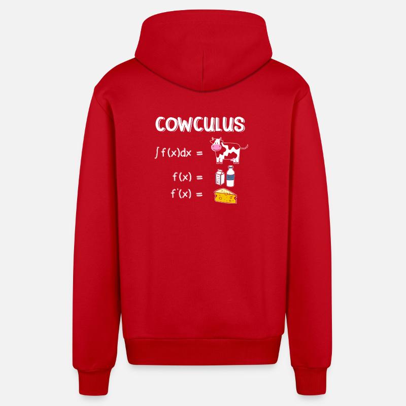 Funny Math Sayings Math Teacher - Organic Relaxed Hooded Jacket Made in EU - red