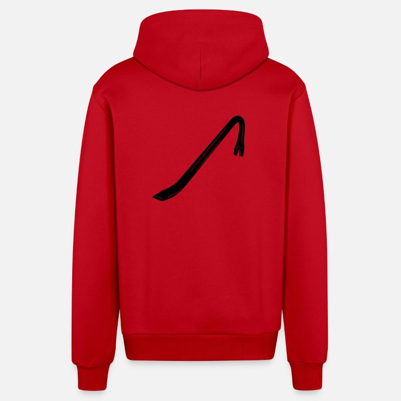 Brechstange eine Brechstange - Organic Relaxed Kapuzenjacke Made in EU - Rot