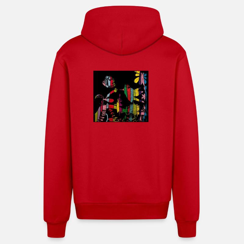 Kolibri - Organic Relaxed Kapuzenjacke Made in EU - Rot