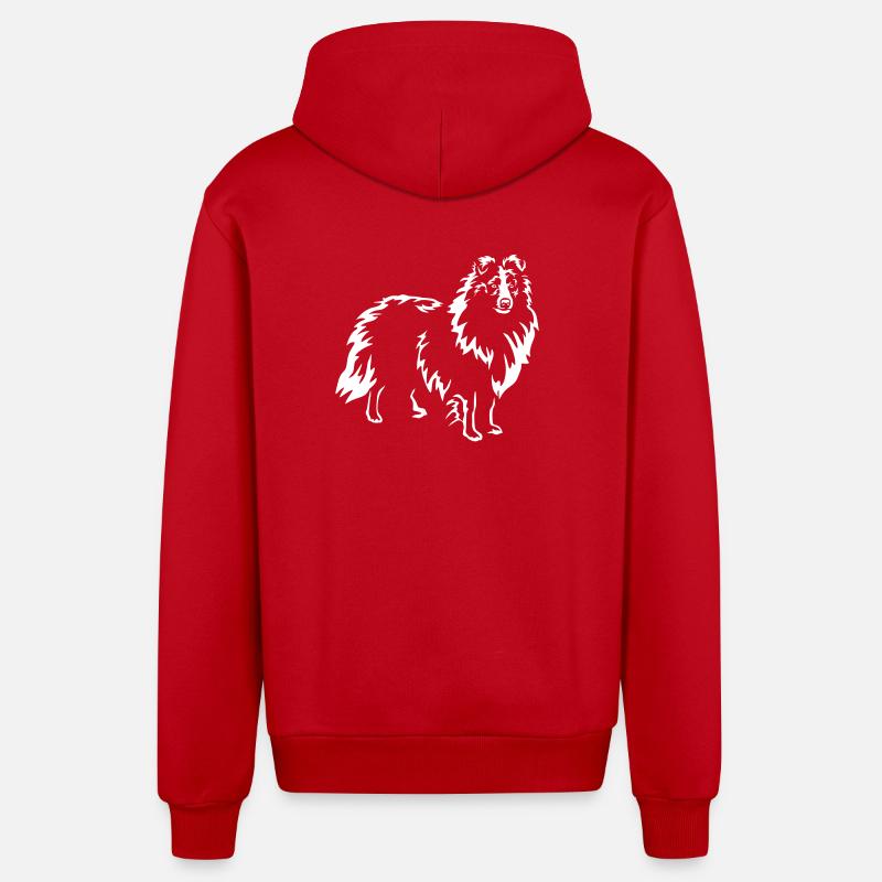 Sheltie "Black Edition" - Organic Relaxed Kapuzenjacke Made in EU - Rot