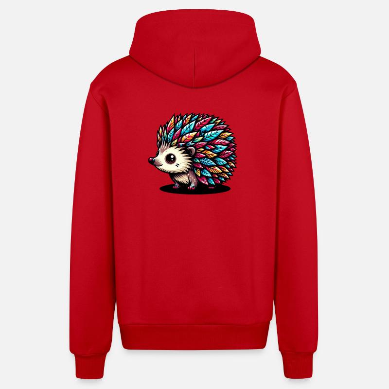 Igel - Organic Relaxed Kapuzenjacke Made in EU - Rot