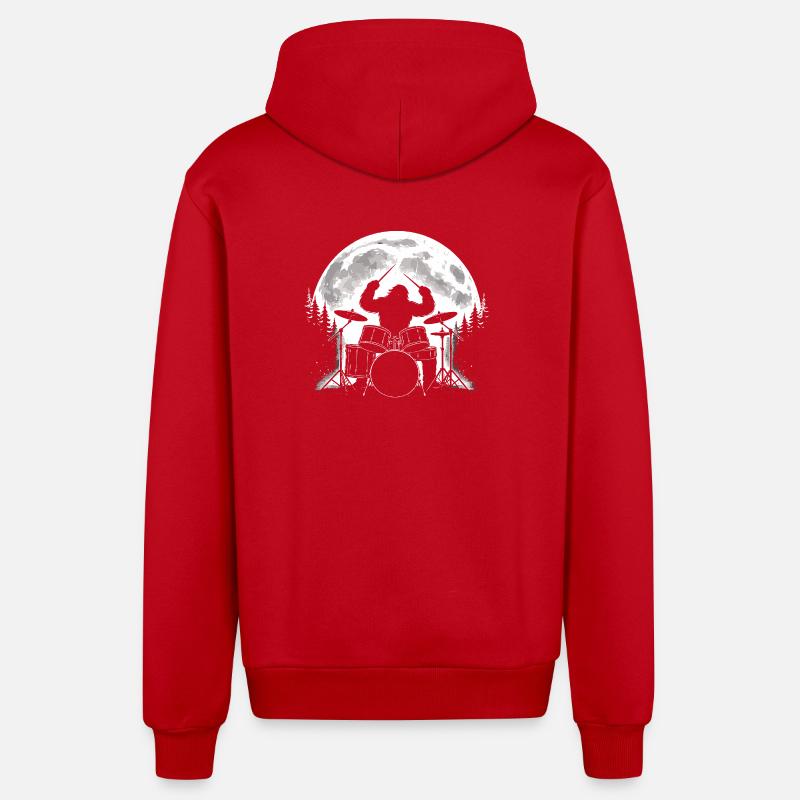 Bigfoot Batteur Moon - Veste à capuche bio décontractée fabriquée en UE - rouge
