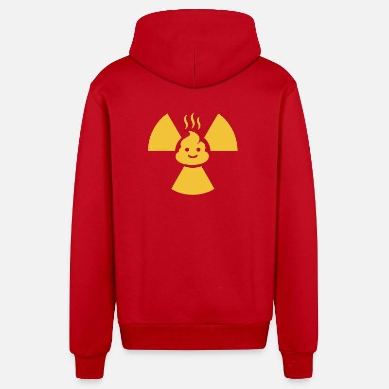 Crotte nucléaire - Veste à capuche bio décontractée fabriquée en UE - rouge
