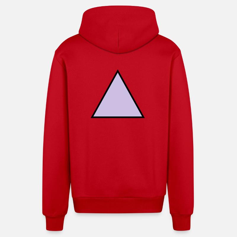 hipster triangle triangle shape - Organic Relaxed Hooded Jacket Made in EU - red