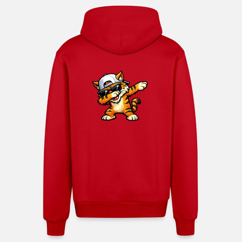 Dabbing Wildcat - Organic Relaxed hupparitakki Made in EU - punainen