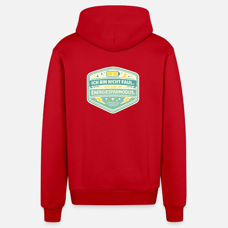 Je suis en mode d’économie d’énergie - Veste à capuche bio décontractée fabriquée en UE - rouge