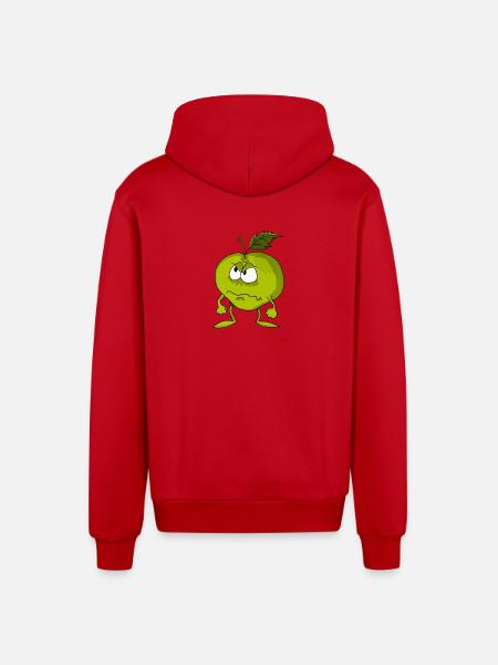 apple - Organic Relaxed Hooded Jacket Made in EU - red