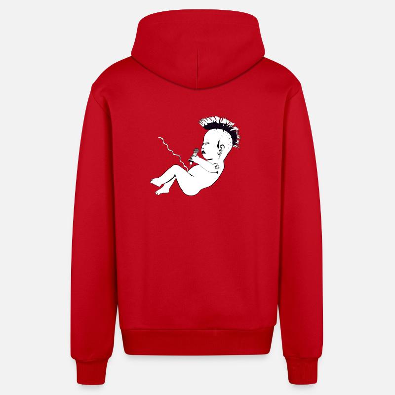 Punks not dead - Organic Relaxed Kapuzenjacke Made in EU - Rot