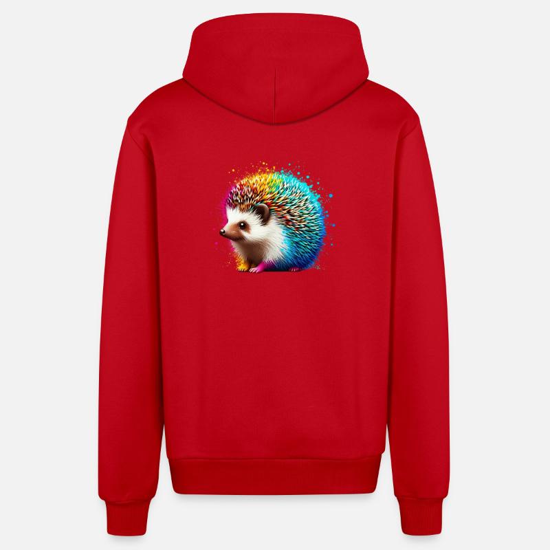 Igel - Organic Relaxed Kapuzenjacke Made in EU - Rot