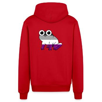 Grenouille Ace Pride - Veste à capuche bio décontractée fabriquée en UE - rouge - Dos