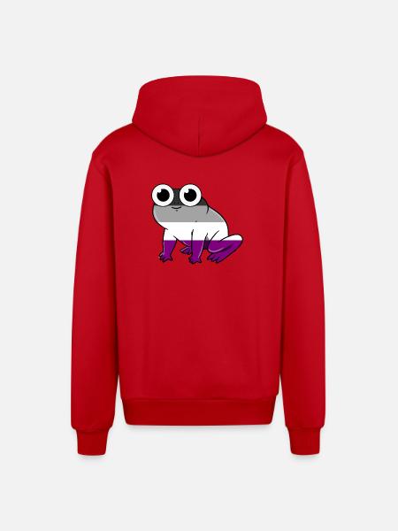 Frog Ace Pride - Organic Relaxed Hooded Jacket Made in EU - red