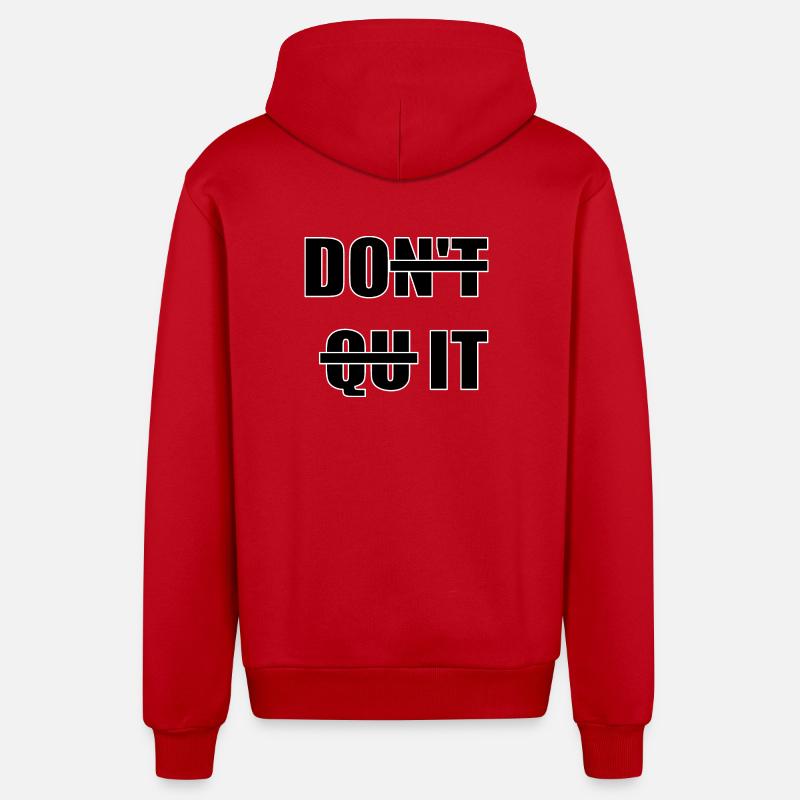 DO IT - Veste à capuche bio décontractée fabriquée en UE - rouge