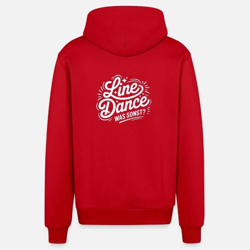 Danse en ligne Quoi d’autre ? - Veste à capuche bio décontractée fabriquée en UE - rouge