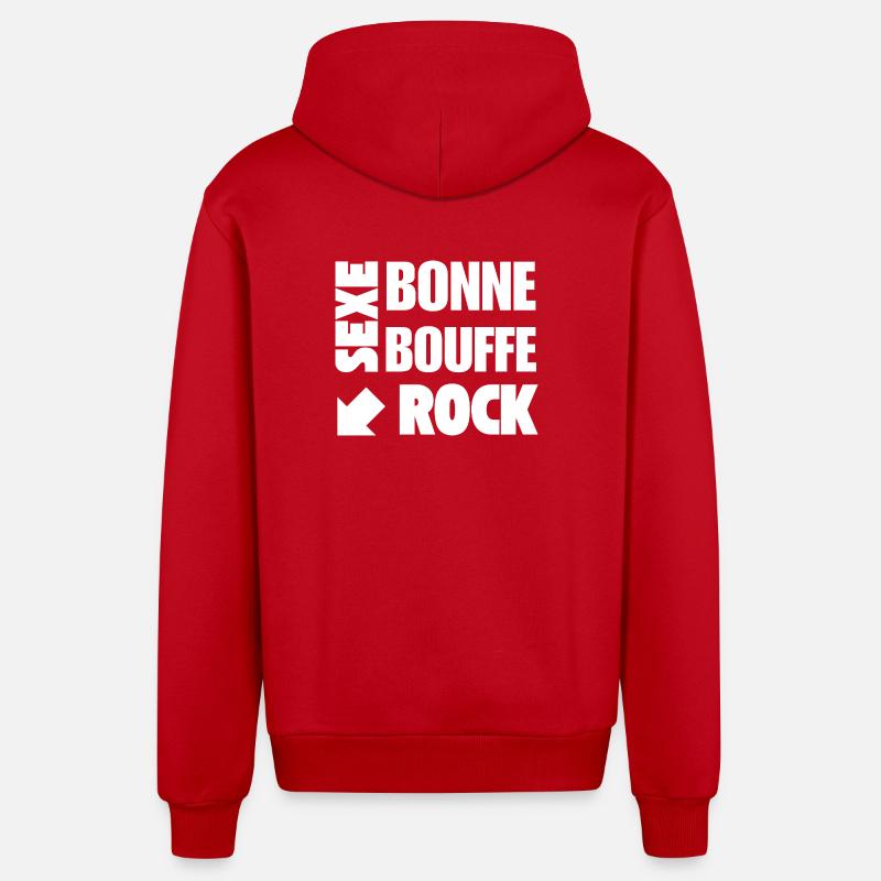 What else - Veste à capuche bio décontractée fabriquée en UE - rouge