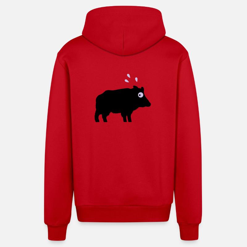 Angstschwitzendes Wildschwein - Organic Relaxed Kapuzenjacke Made in EU - Rot