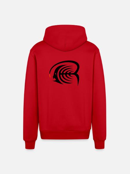 Frogfish - Organic Relaxed Hooded Jacket Made in EU - red