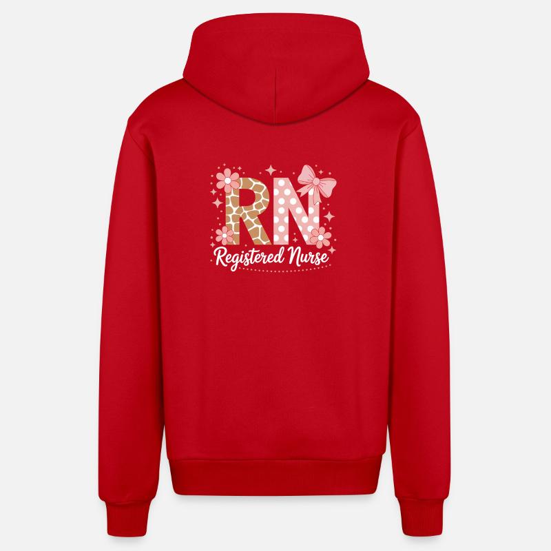 Krankenschwester Sprüche Krankenschwester Geschenk - Organic Relaxed Kapuzenjacke Made in EU - Rot