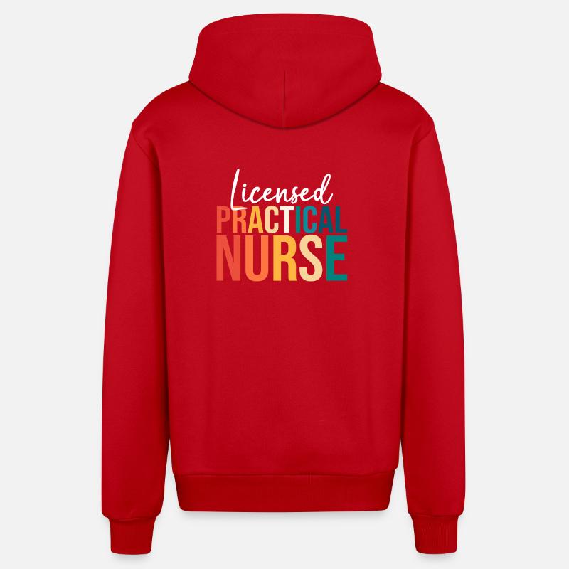 Infirmière Infirmière Infirmière - Veste à capuche bio décontractée fabriquée en UE - rouge