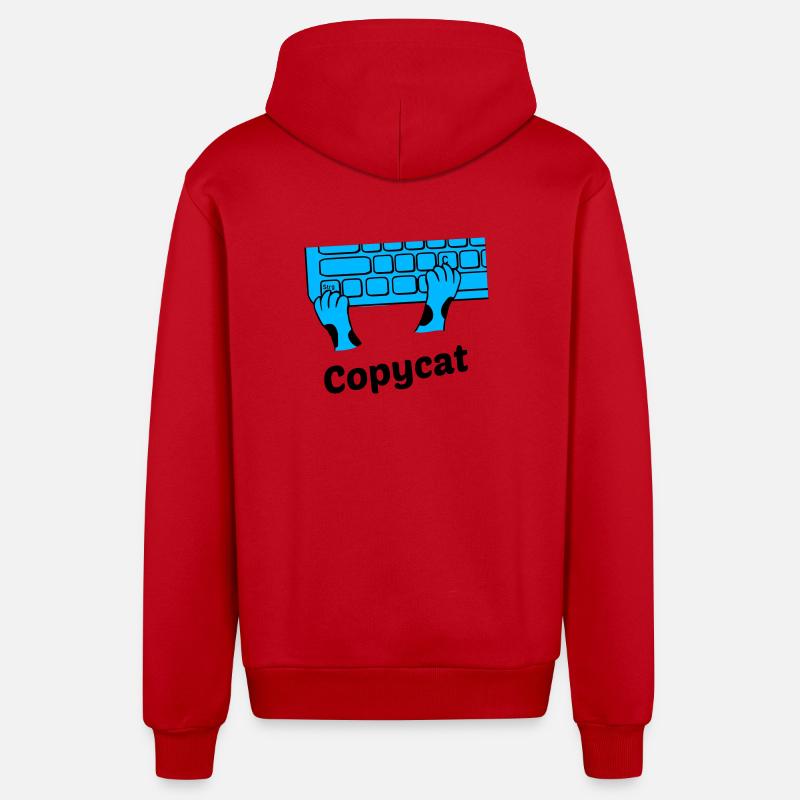 Copycat - Veste à capuche bio décontractée fabriquée en UE - rouge