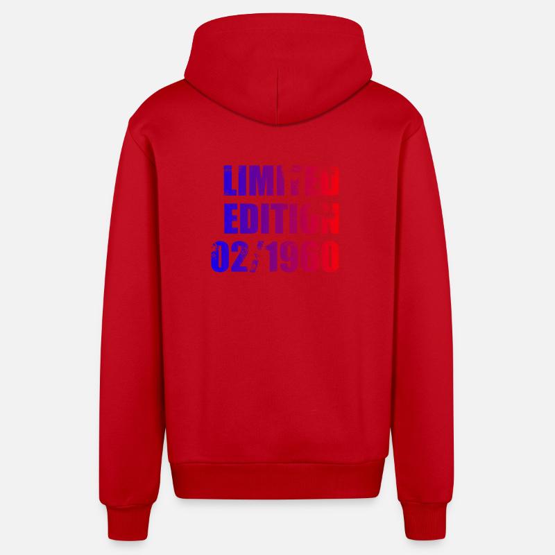 66e anniversaire Édition Limitée 02/1960 - Veste à capuche bio décontractée fabriquée en UE - rouge