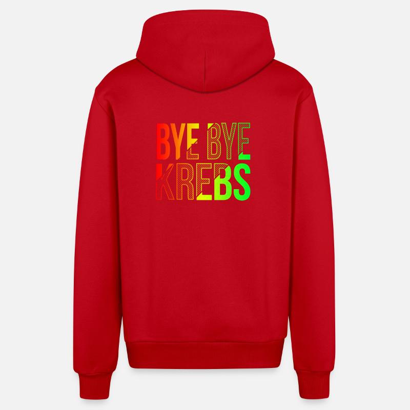 Bye Bye Kreps Rainbow Design - Veste à capuche bio décontractée fabriquée en UE - rouge