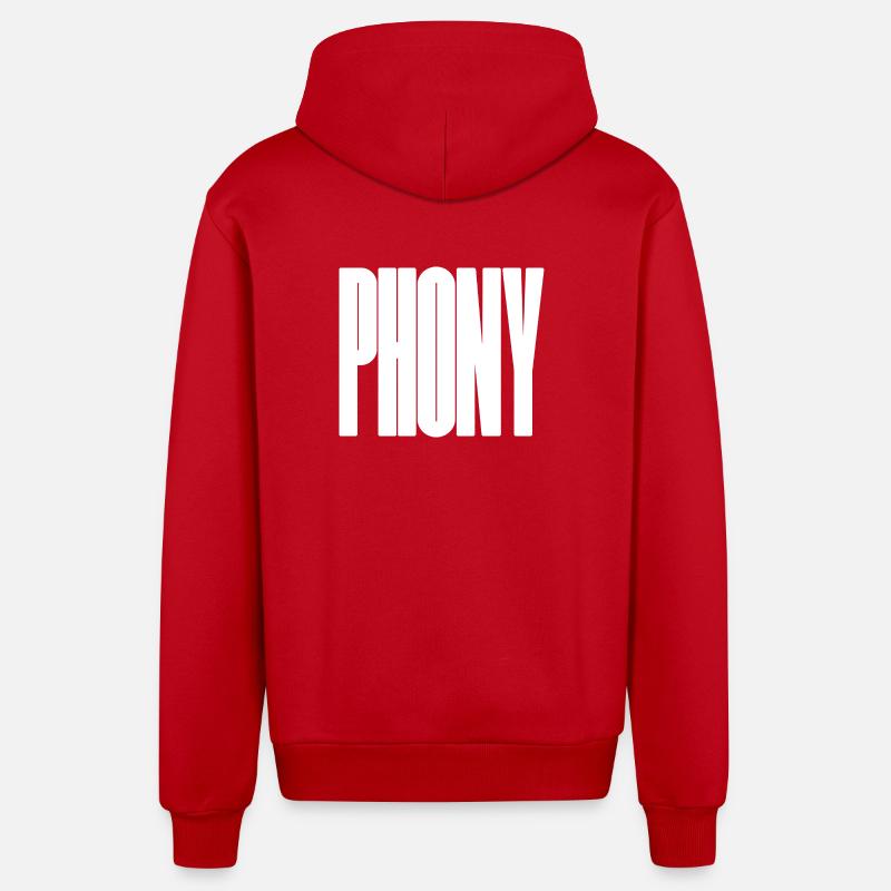 Bidy - Conception typographique audacieuse - Veste à capuche bio décontractée fabriquée en UE - rouge