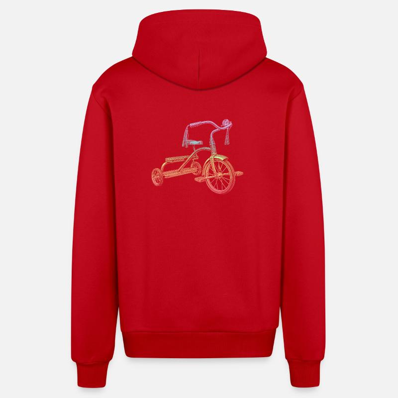 Tricycle - Veste à capuche bio décontractée fabriquée en UE - rouge