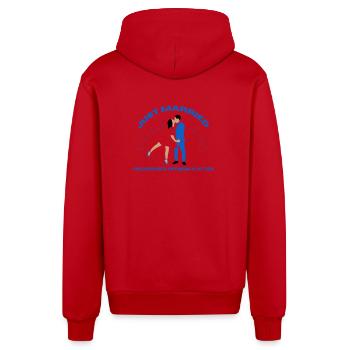 Je viens de me marier | Mariage - Veste à capuche bio décontractée fabriquée en UE - rouge - Dos