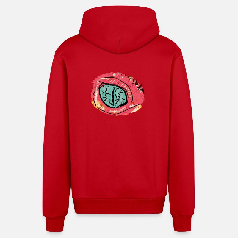 Bindehautentzündung im Pop-Art-Stil - Organic Relaxed Kapuzenjacke Made in EU - Rot