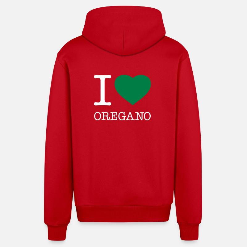 J’ADORE L’ORIGAN - Veste à capuche bio décontractée fabriquée en UE - rouge