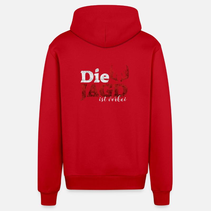 Die Jagd ist vorbei - Organic Relaxed Kapuzenjacke Made in EU - Rot