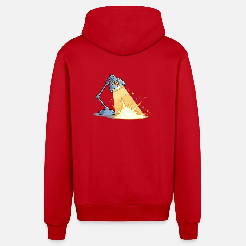 Lampe Explosive Espiègle - Veste à capuche bio décontractée fabriquée en UE - rouge