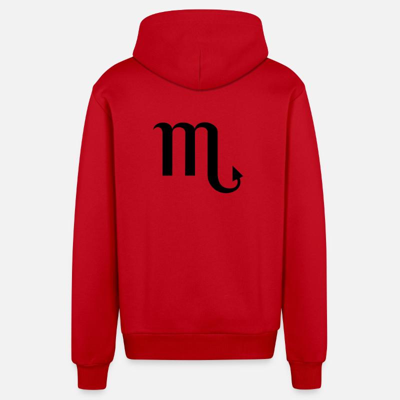Scorpion - Veste à capuche bio décontractée fabriquée en UE - rouge