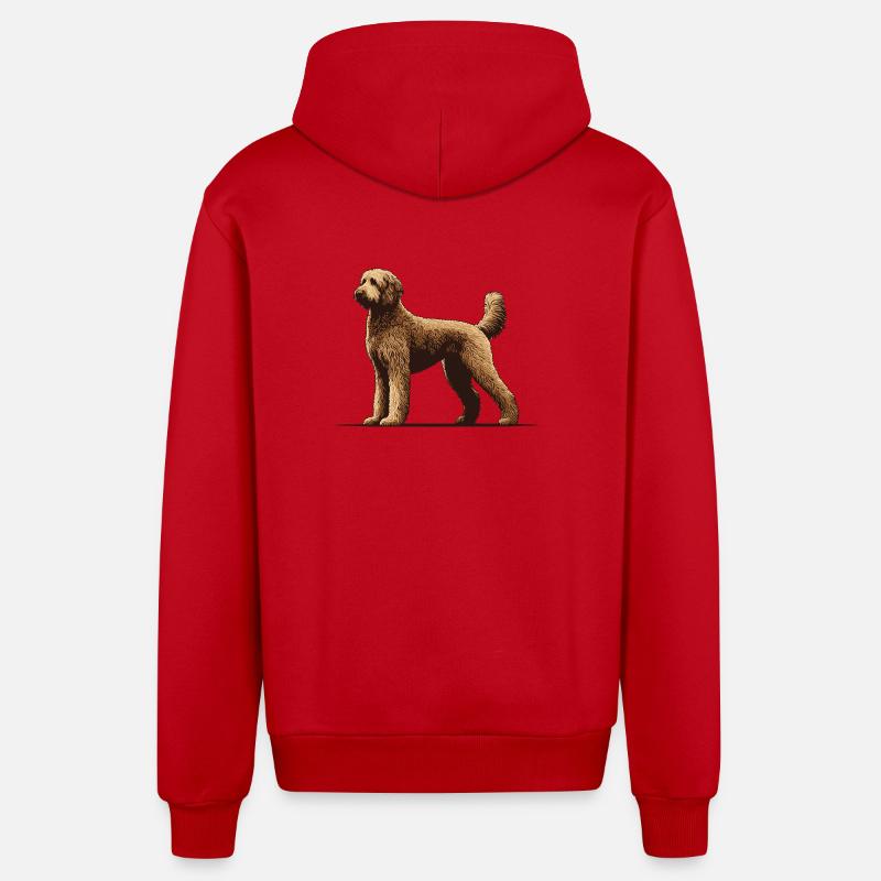 Labradoodle - Organic Relaxed Kapuzenjacke Made in EU - Rot