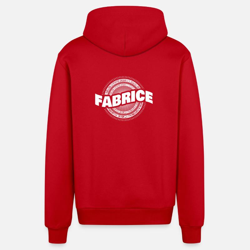 Geschenkidee Fabrice - Organic Relaxed Kapuzenjacke Made in EU - Rot