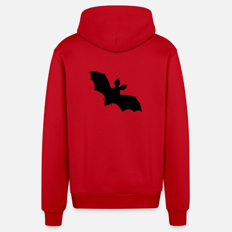 Vampire - Veste à capuche bio décontractée fabriquée en UE - rouge