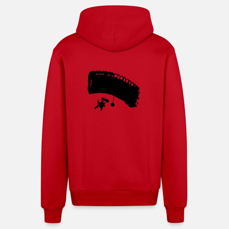 fallschirm_8 - Veste à capuche bio décontractée fabriquée en UE - rouge